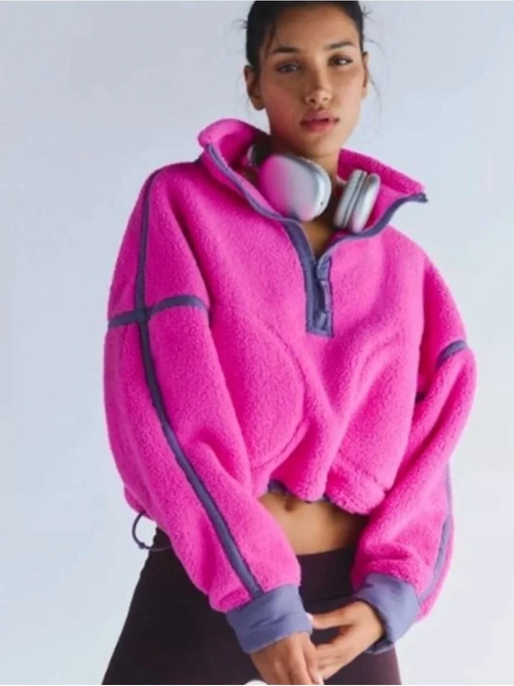 FP Movement Mountain High Half-Zip Fleece, fuchsia flirt colorway, sz S, nwot!🩷